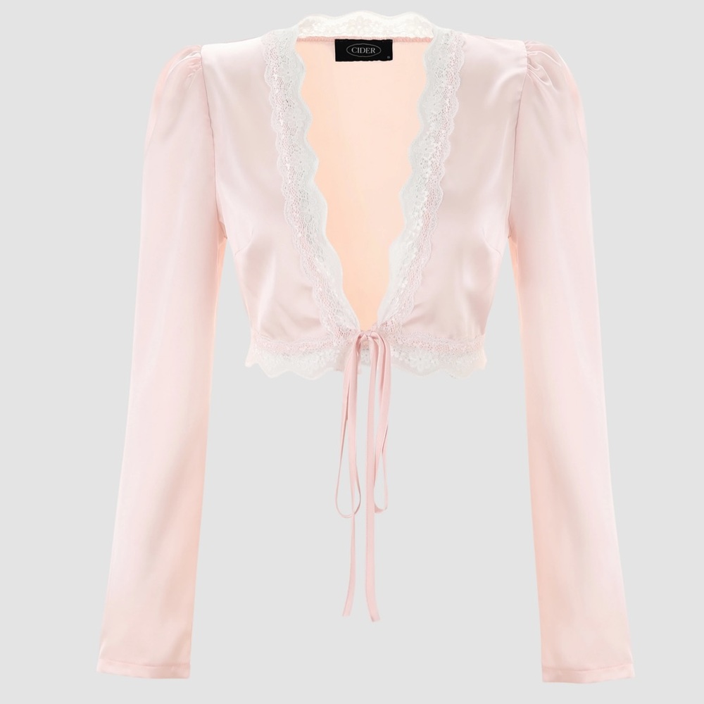 Deep V Laced Tie Top